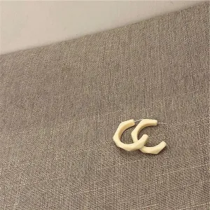 Just Lil Things  White Pin Earrings jlt11265