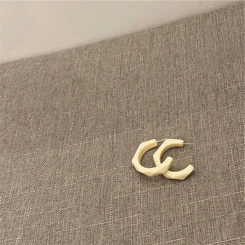 Just Lil Things  White Pin Earrings jlt11265