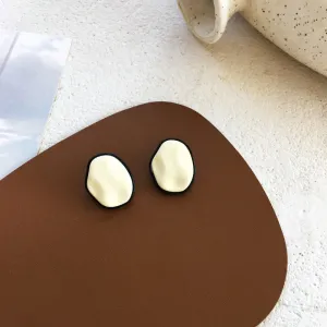 Just Lil Things  White Pin Earrings jlt11269