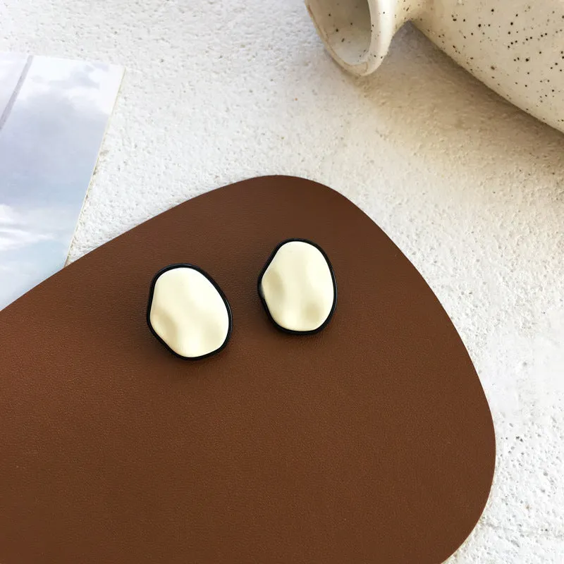 Just Lil Things  White Pin Earrings jlt11269