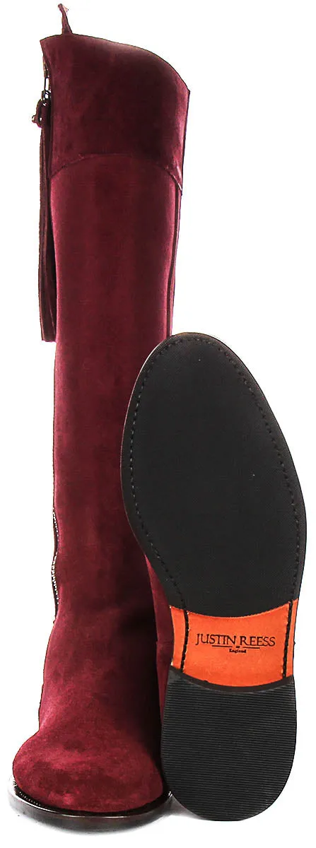 Justinreess England Valentina Regular Fit In Burgundy For Women