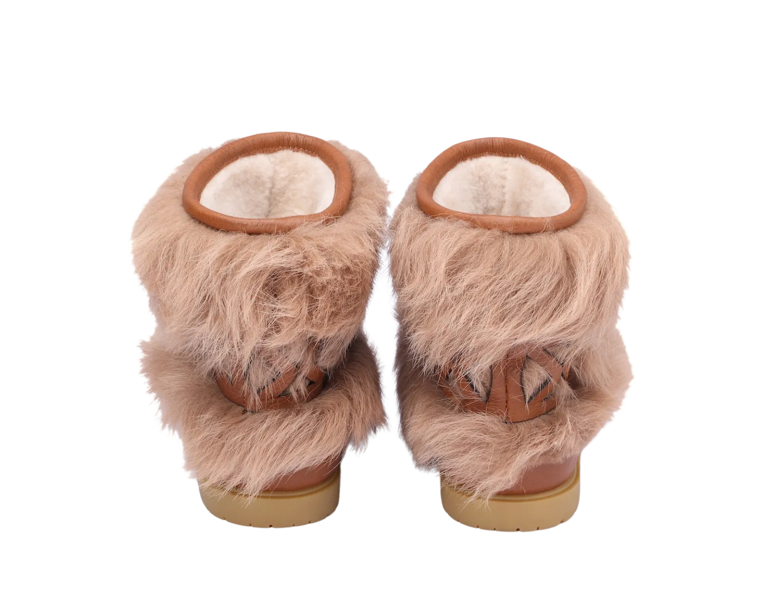 Keiza Boots | Beige Sheep Wool