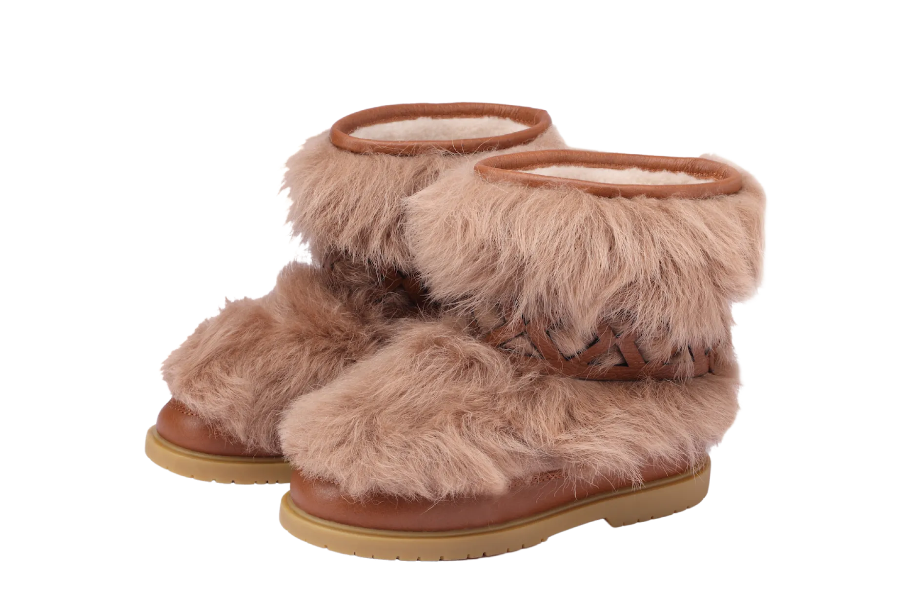 Keiza Boots | Beige Sheep Wool