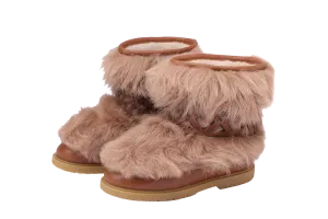 Keiza Boots | Beige Sheep Wool
