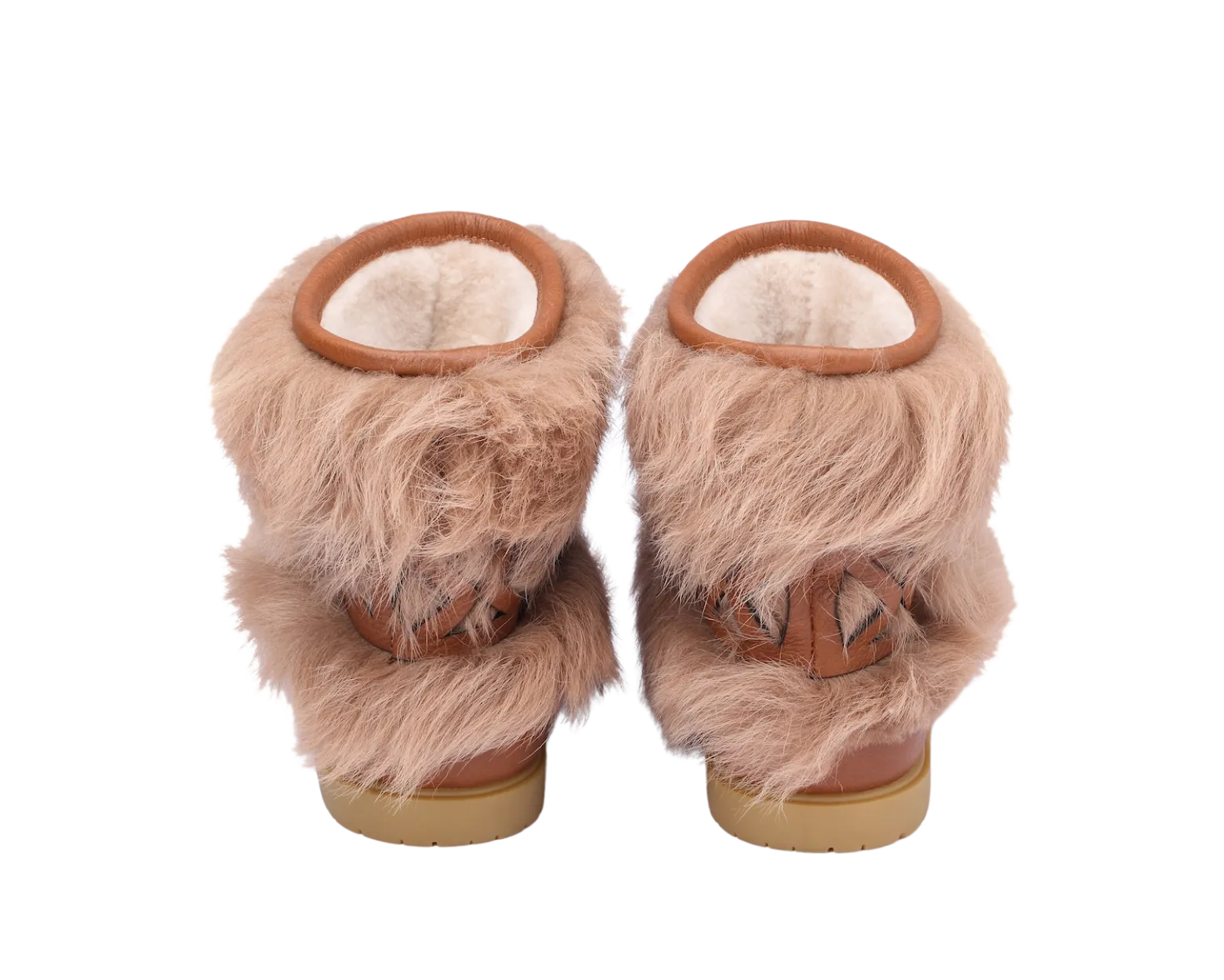 Keiza Boots | Beige Sheep Wool