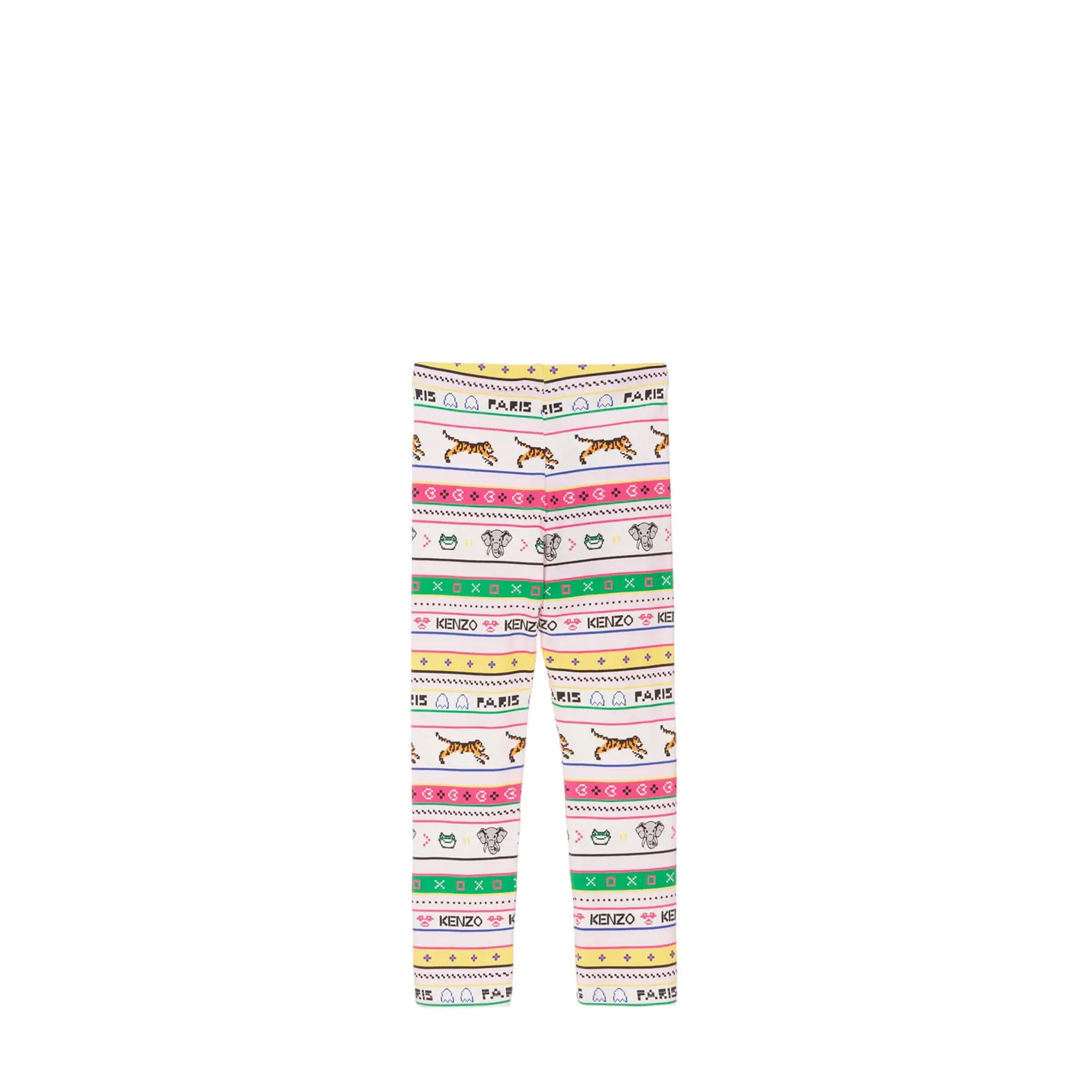 Kenzo Kids Girl's Multi-Logo Striped Leggings