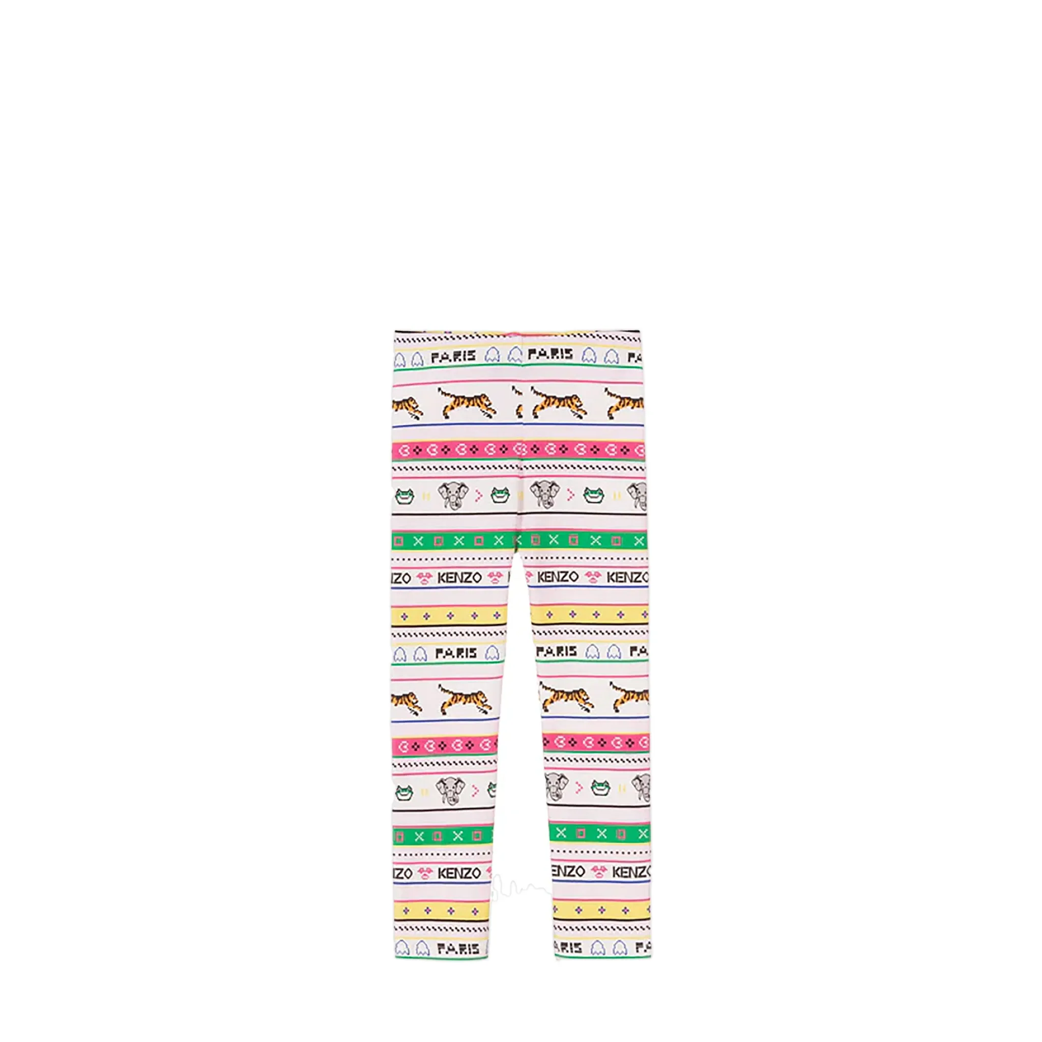 Kenzo Kids Girl's Multi-Logo Striped Leggings