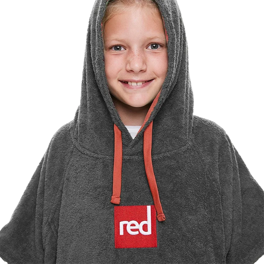 Kids Towelling Change Robe - Grey