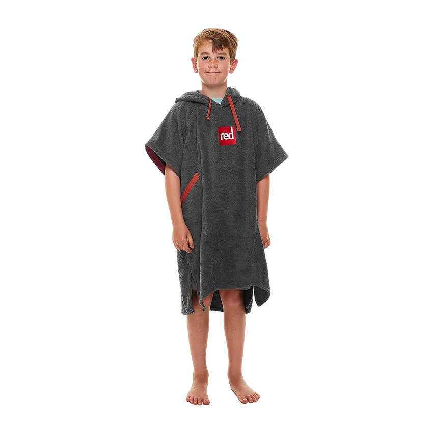 Kids Towelling Change Robe - Grey