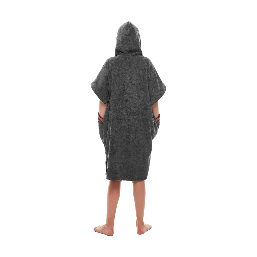 Kids Towelling Change Robe - Grey