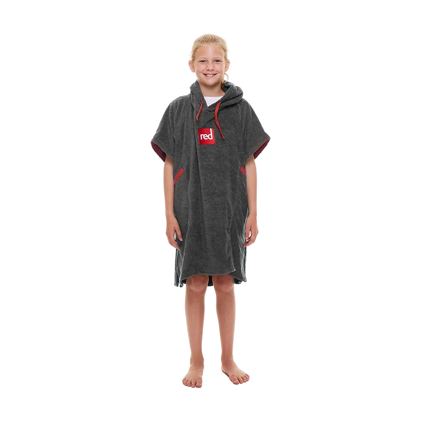 Kids Towelling Change Robe - Grey