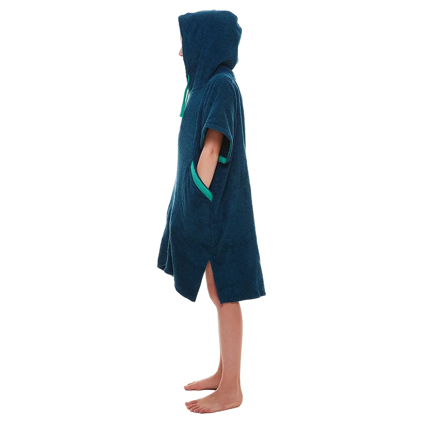 Kids Towelling Change Robe - Navy