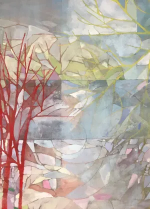 Lifeboat Original Painting by Nancy Tobin - Abstract Mixed Media