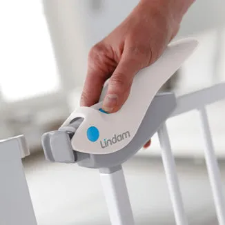 Lindam Easy Fit Plus Deluxe Gate | Baby Gate | White Stair Gate (76-82cm)