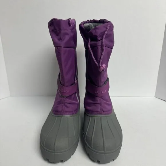 LL Bean Girls NorthWoods Snow Boots Purple Size 4 M Big Kid
