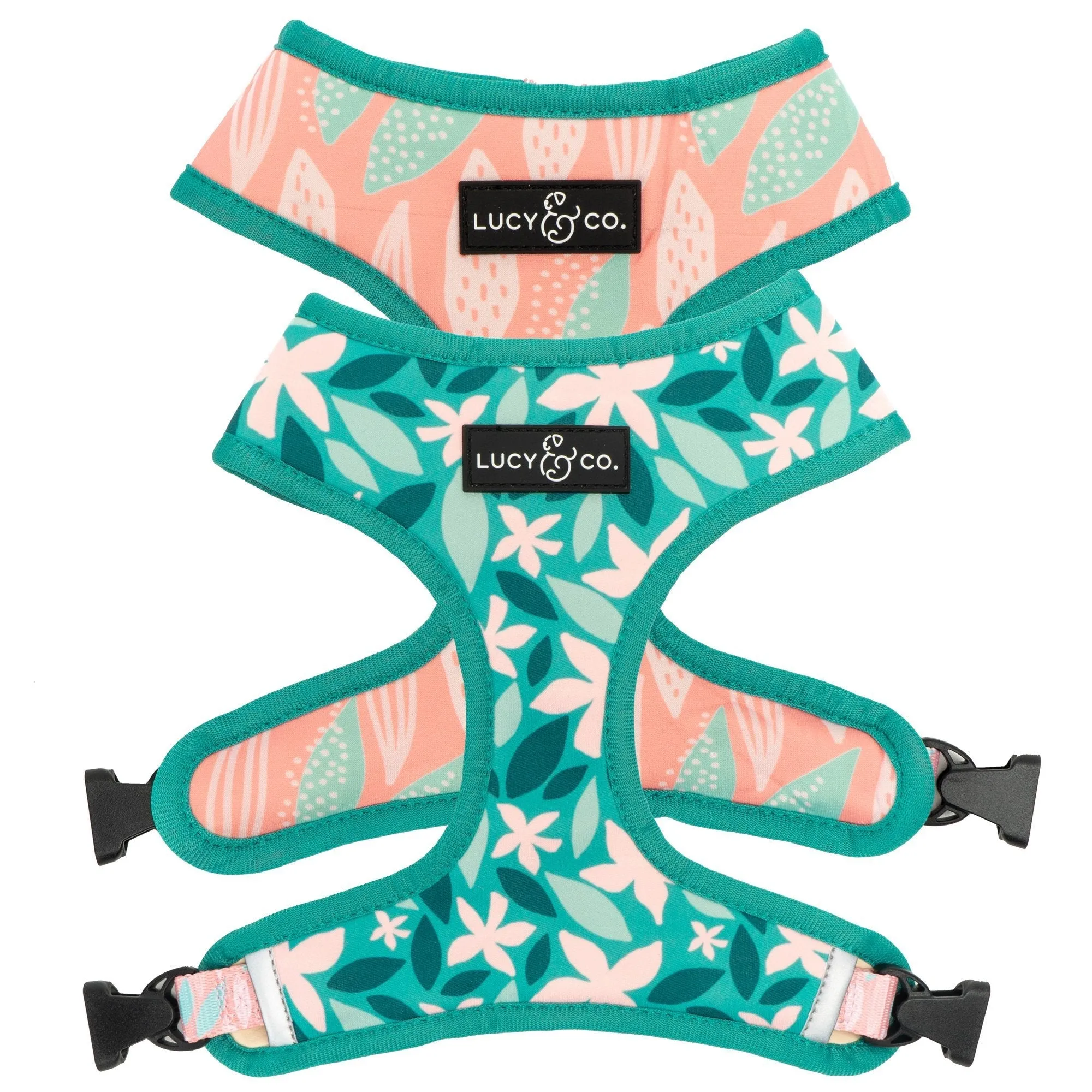 Lucy & Co. Dilly Lily - Blue & Pink - Reversible Dog Harness