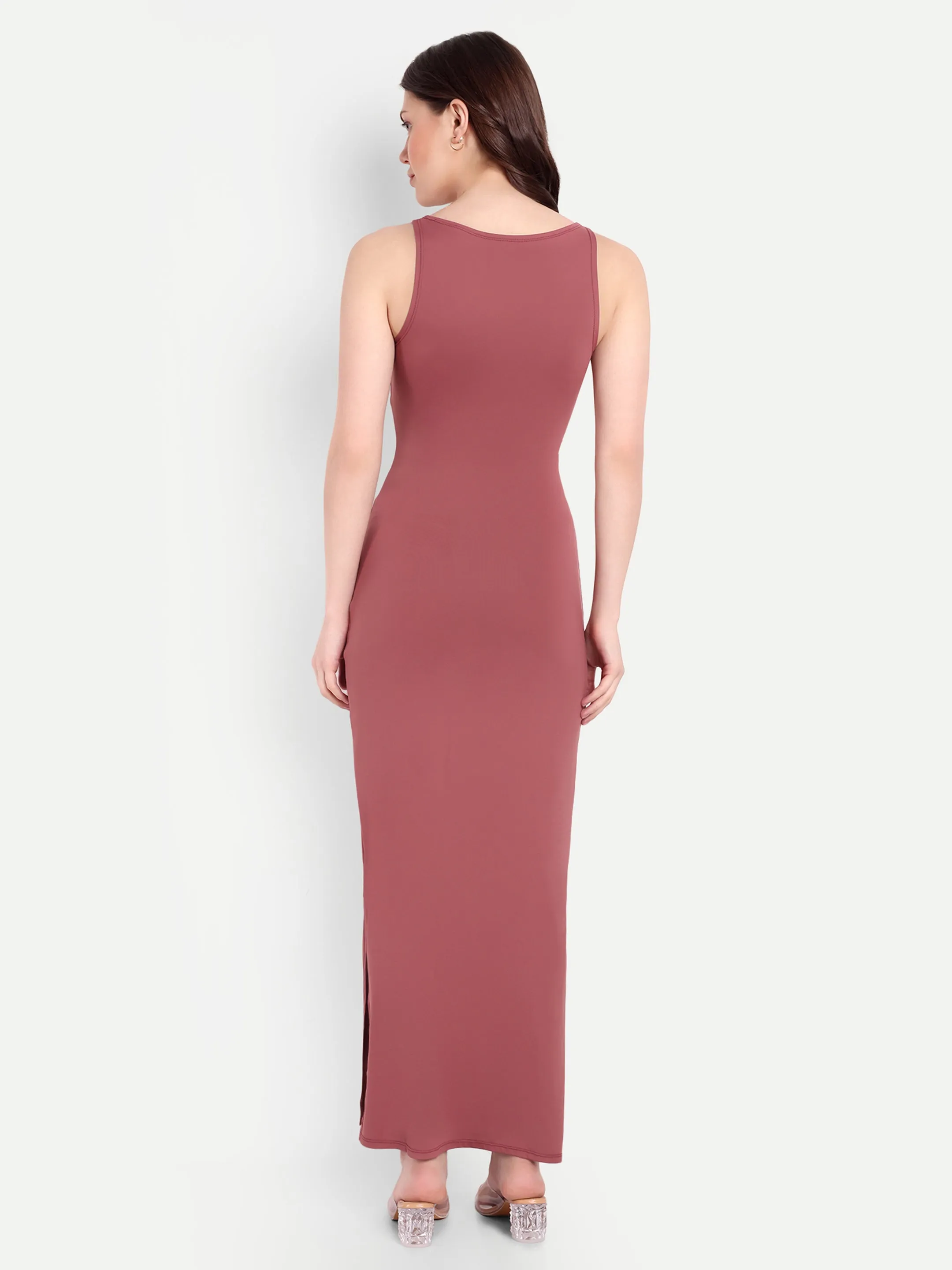 LUNA LOUNGE DRESS IN PINK ROSE