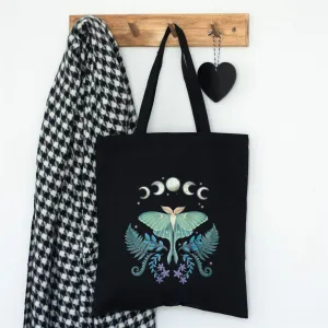 Luna Moth Print Tote Bag