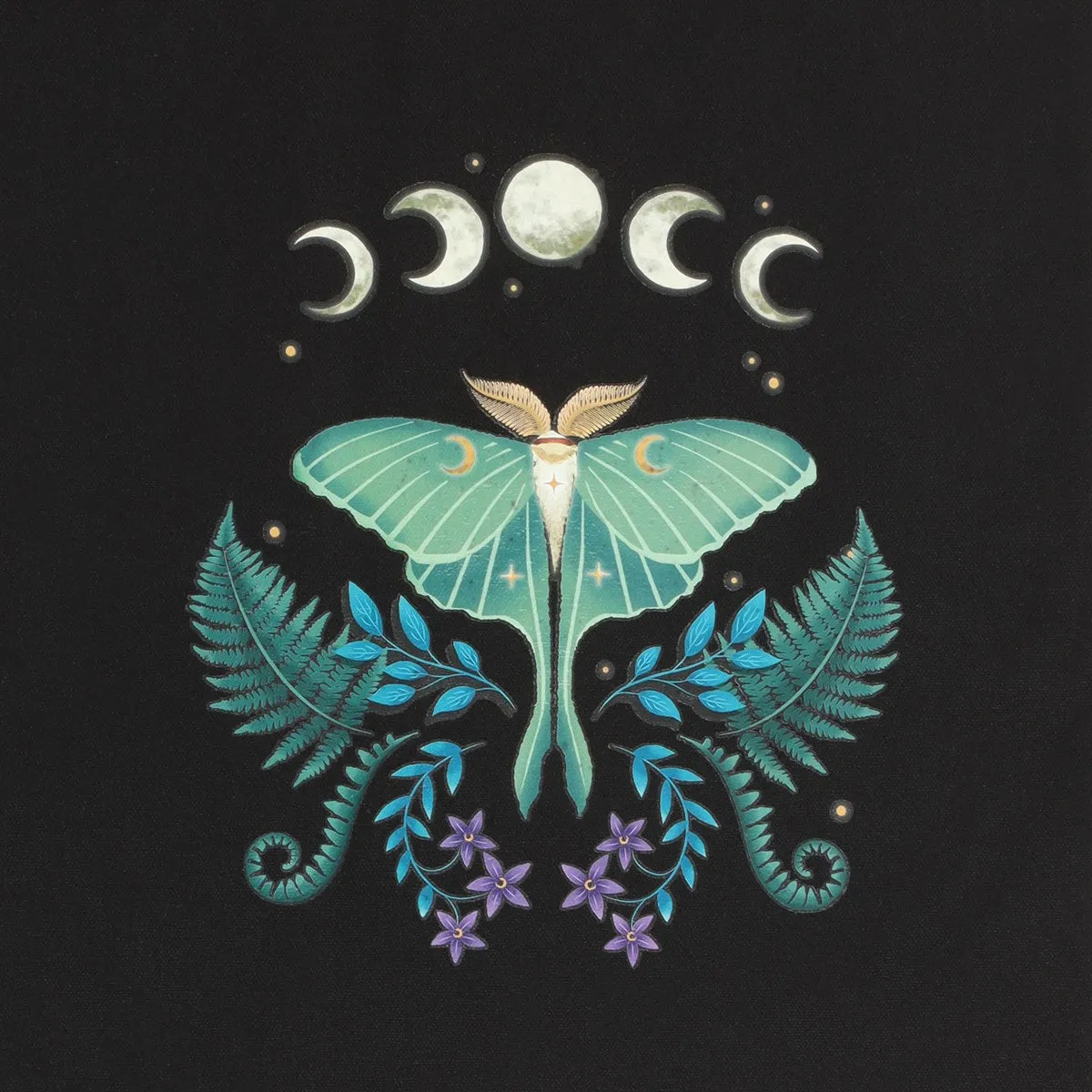 Luna Moth Print Tote Bag