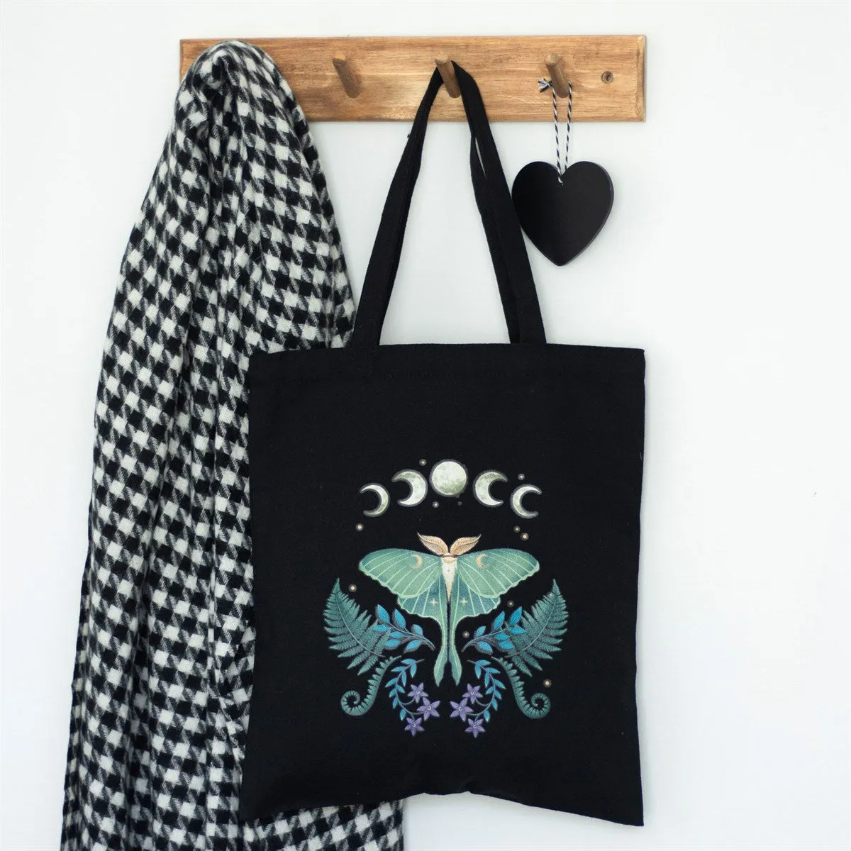 Luna Moth Print Tote Bag