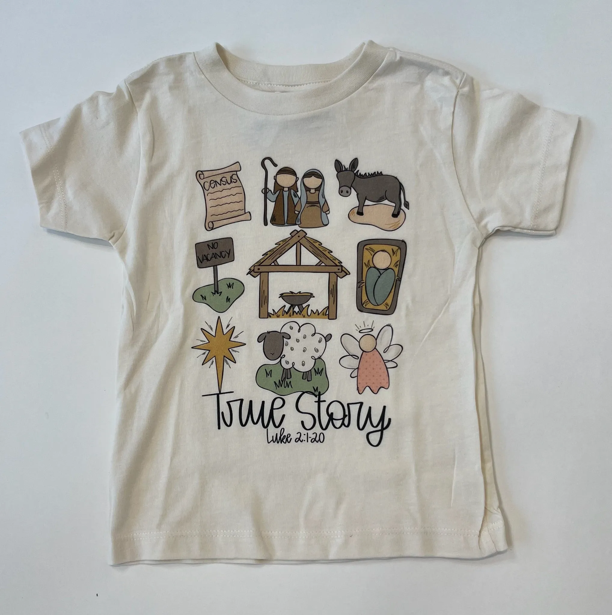 Madi Moosh Kid True Story Christmas Tee Natural