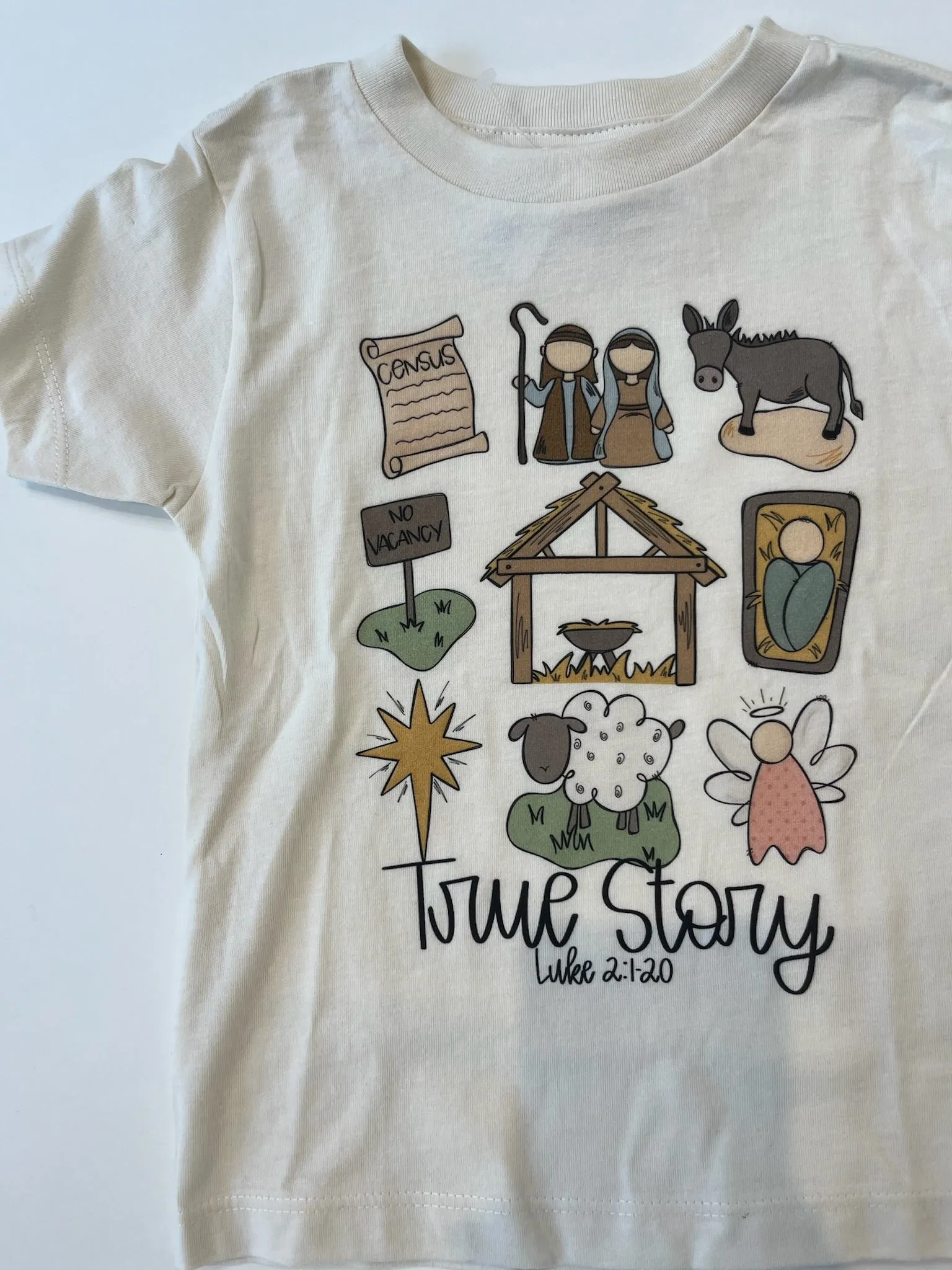 Madi Moosh Kid True Story Christmas Tee Natural
