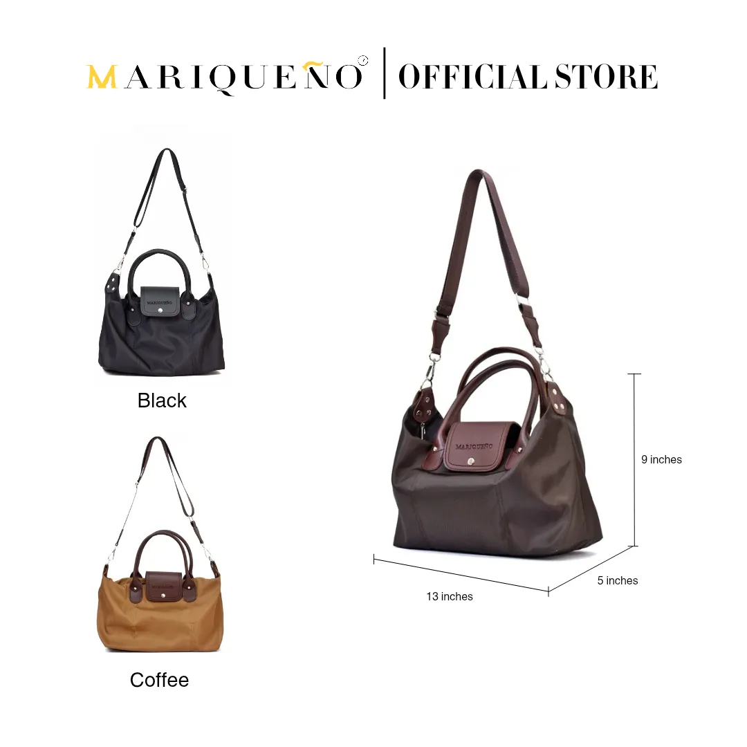 MARTHA Nylon Canvas Tote Bag in Choco Brown
