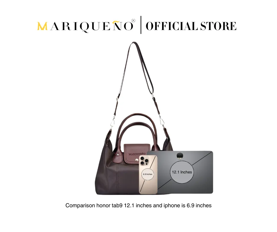 MARTHA Nylon Canvas Tote Bag in Choco Brown