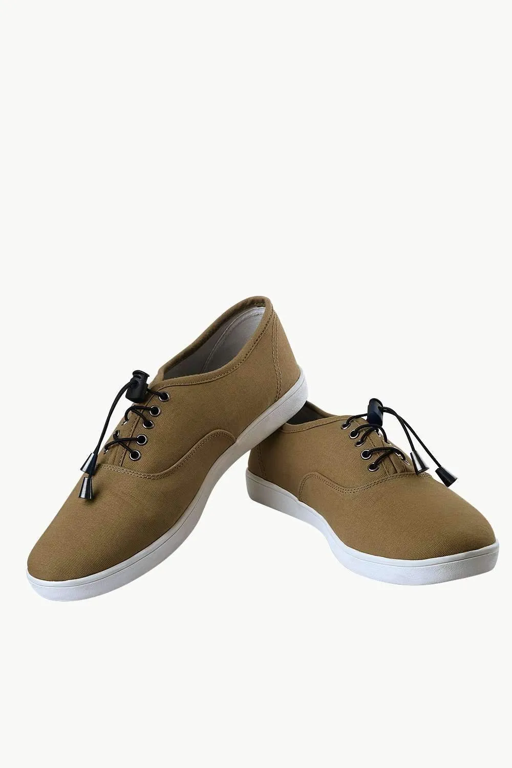 Men's Elastic Tassel Khaki Boat Shoes
