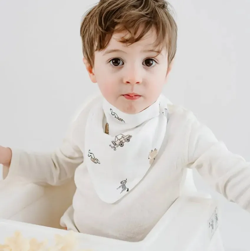 Nest Designs Bamboo & Terry Cotton Baby Bandana Bib (2 Pack)