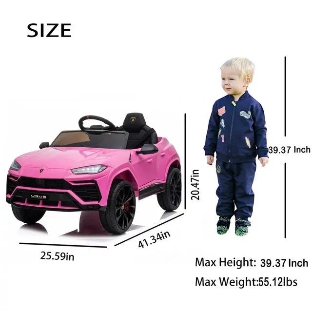 New Assembled, was store display, Uhomepro Lamborghini 12 V Powered Ride on Cars, Remote Control, Battery Powered, Pink