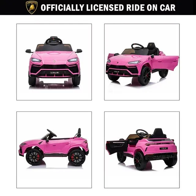New Assembled, was store display, Uhomepro Lamborghini 12 V Powered Ride on Cars, Remote Control, Battery Powered, Pink