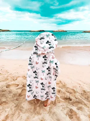 NEW! Hawaiian Mickey Hooded Towel/ Poncho