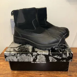 NEW NORTIV 8 Mens Size 8 Slip on Winter Waterproof Rain Boot SNSB232M Black