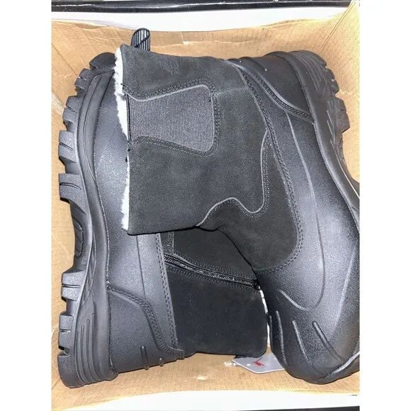 NEW NORTIV 8 Mens Size 8 Slip on Winter Waterproof Rain Boot SNSB232M Black