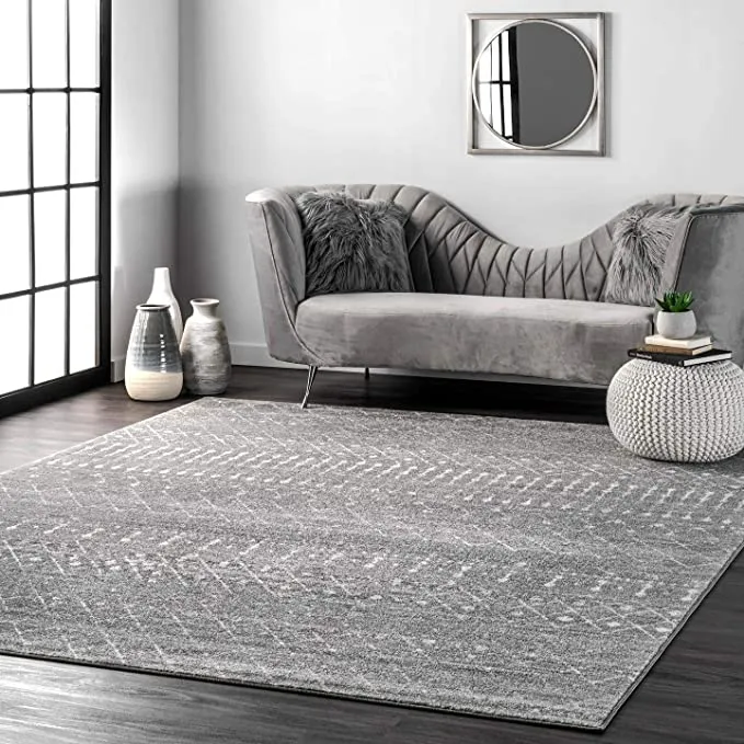New nuLOOM Moroccan Blythe Area Rug, 3' x 5' Dark Grey! Rugs with the signature Moroccan blend of colour, line, and texture help bring global style to your home turf.