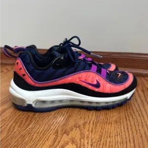 Nike Air Max 98 Shoes Girls Size 5.5Y Blue Ember