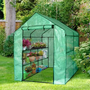 Outdoor Greenhouse Tent| 2-Tier Small Walk In Greenhouse For Garden