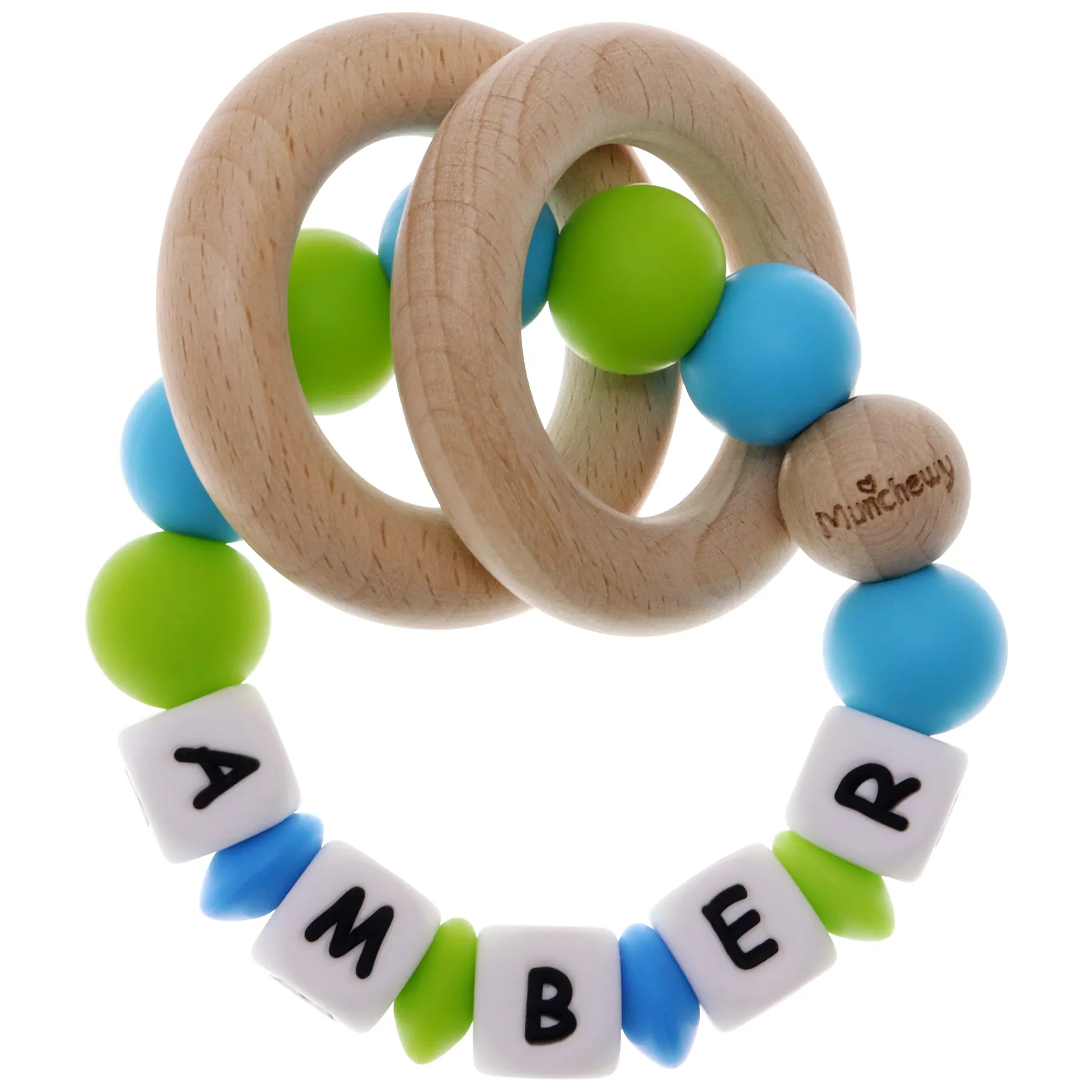 Personalized Teether Ring with Name (Mixed Color)