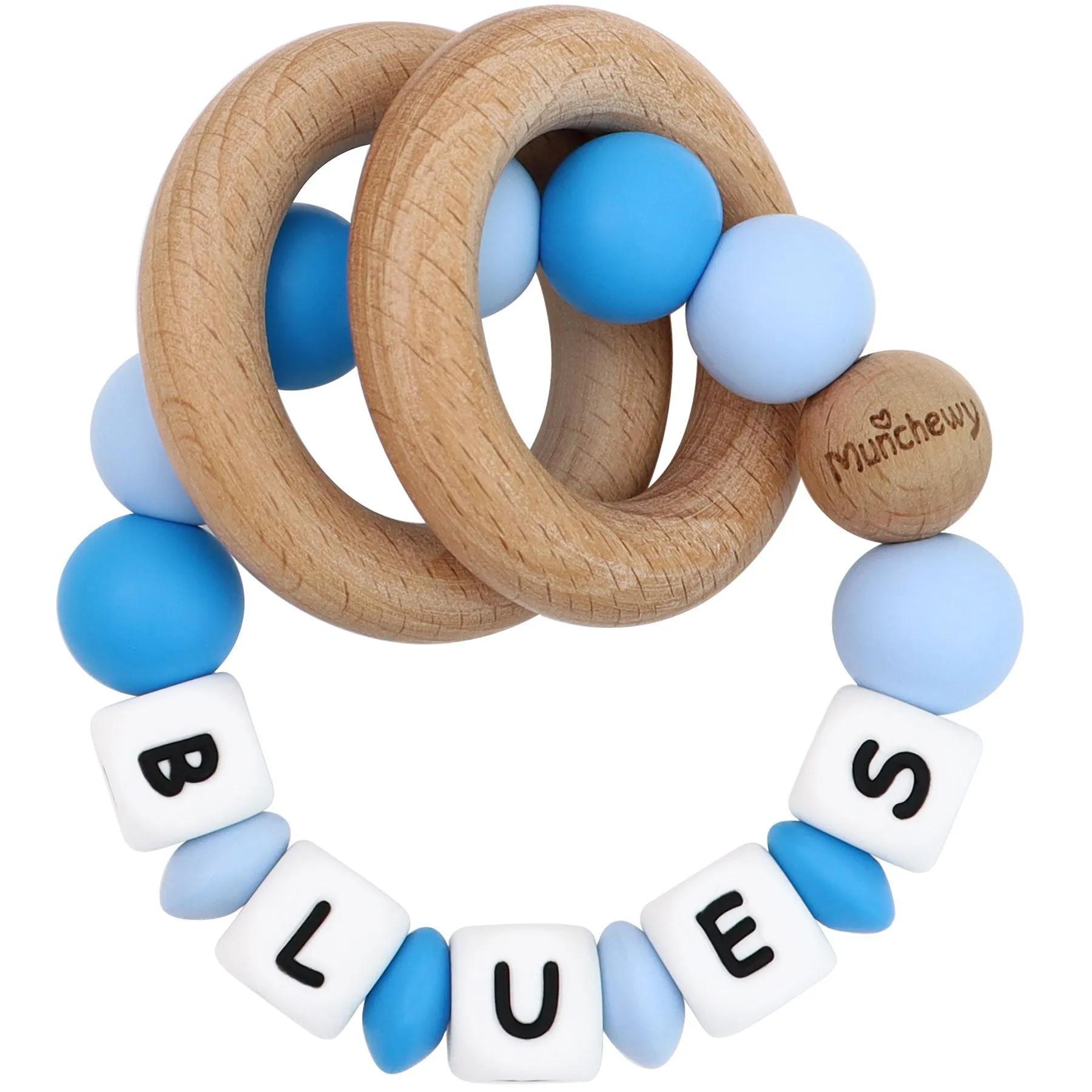 Personalized Teether Ring with Name (Mixed Color)