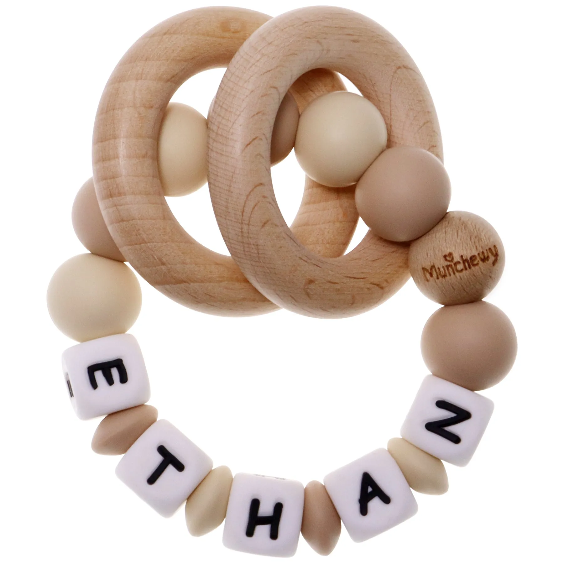 Personalized Teether Ring with Name (Mixed Color)