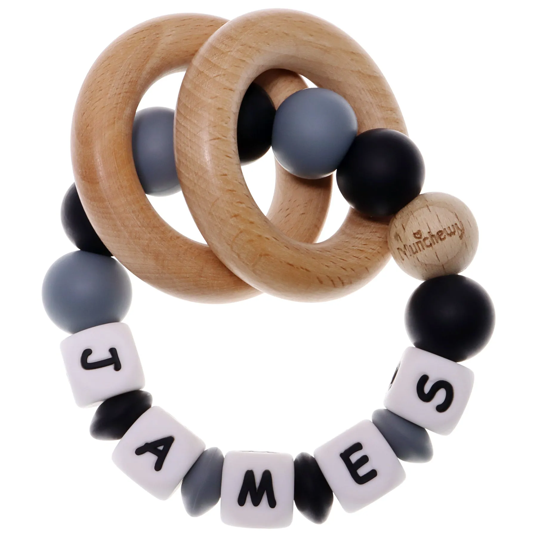 Personalized Teether Ring with Name (Mixed Color)