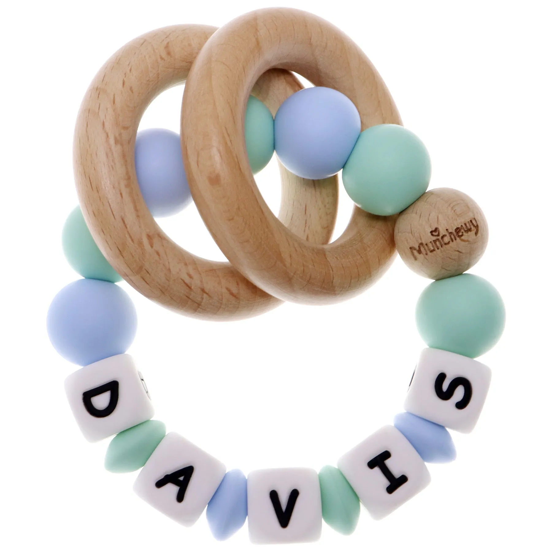 Personalized Teether Ring with Name (Mixed Color)