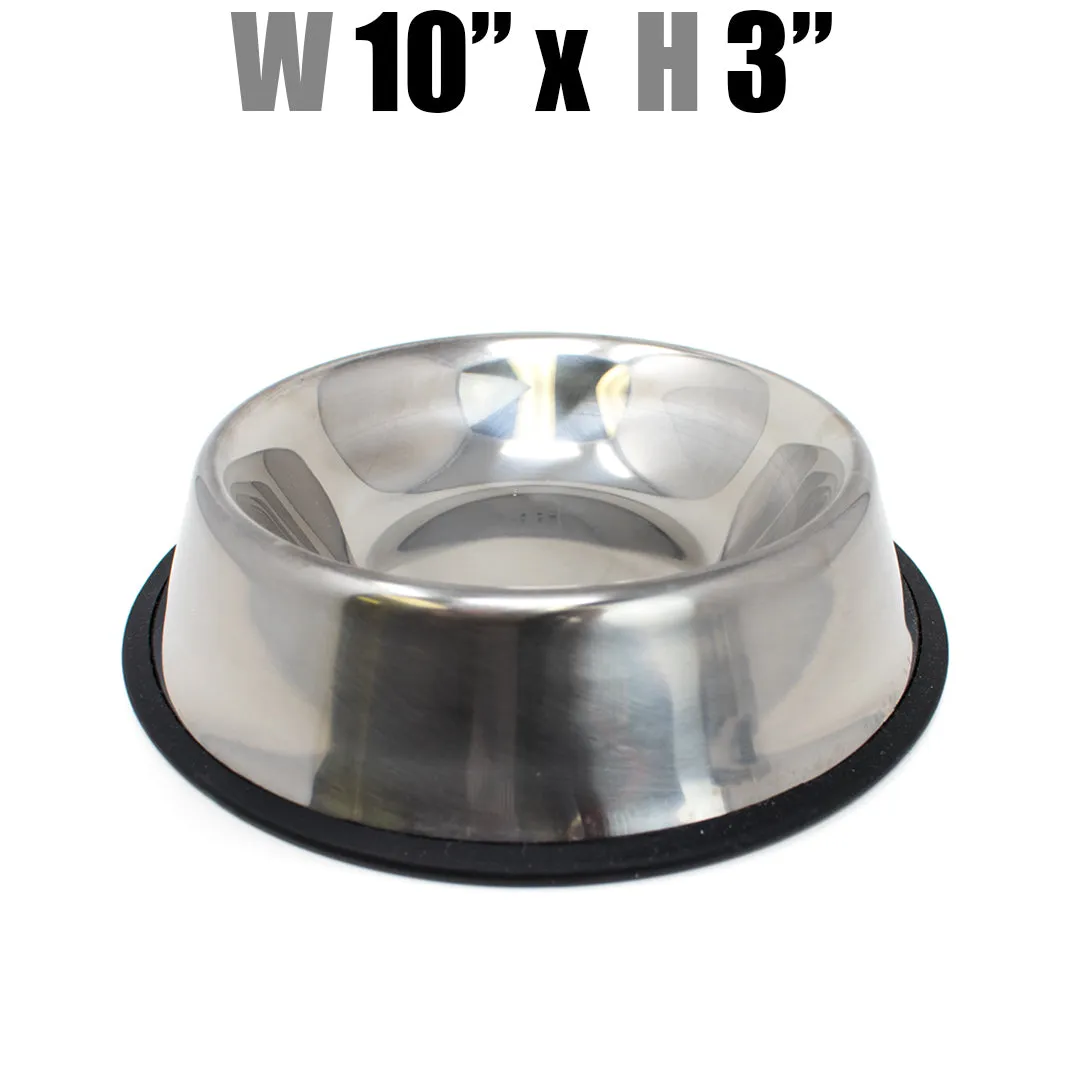 Pet Supplies - Stainless Steel Anti-Slip Pet Bowl