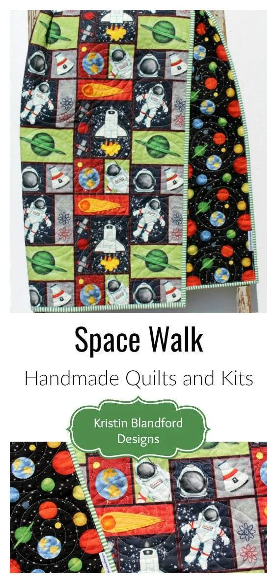 Planets Quilt, Space Crib Bedding, Solar System Quilt, Science Nursery Decor, Astronomy Blanket for Baby, Cot, Navy Blue, Moon Rocket Boys