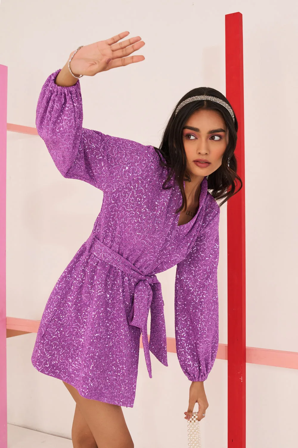 Purple Shimmer Dress