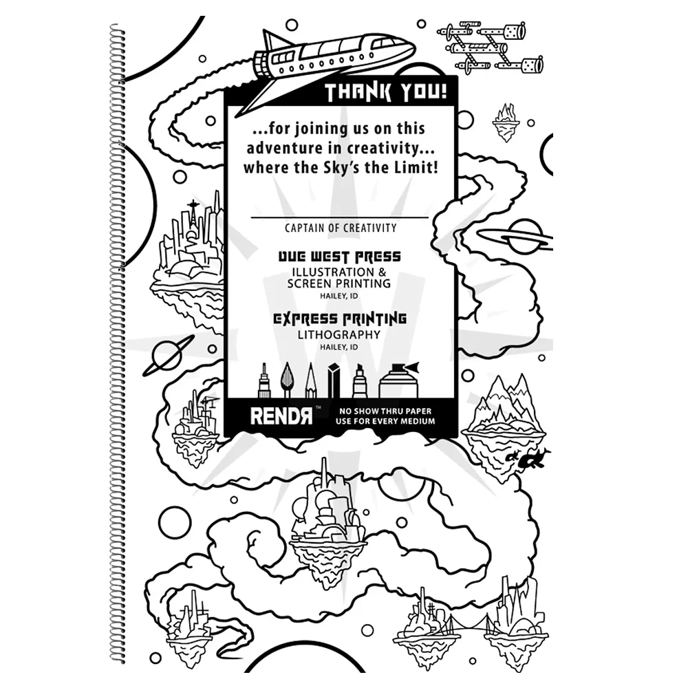 "Sky's The Limit, Vol.1" Coloring Book   Tracing Paper