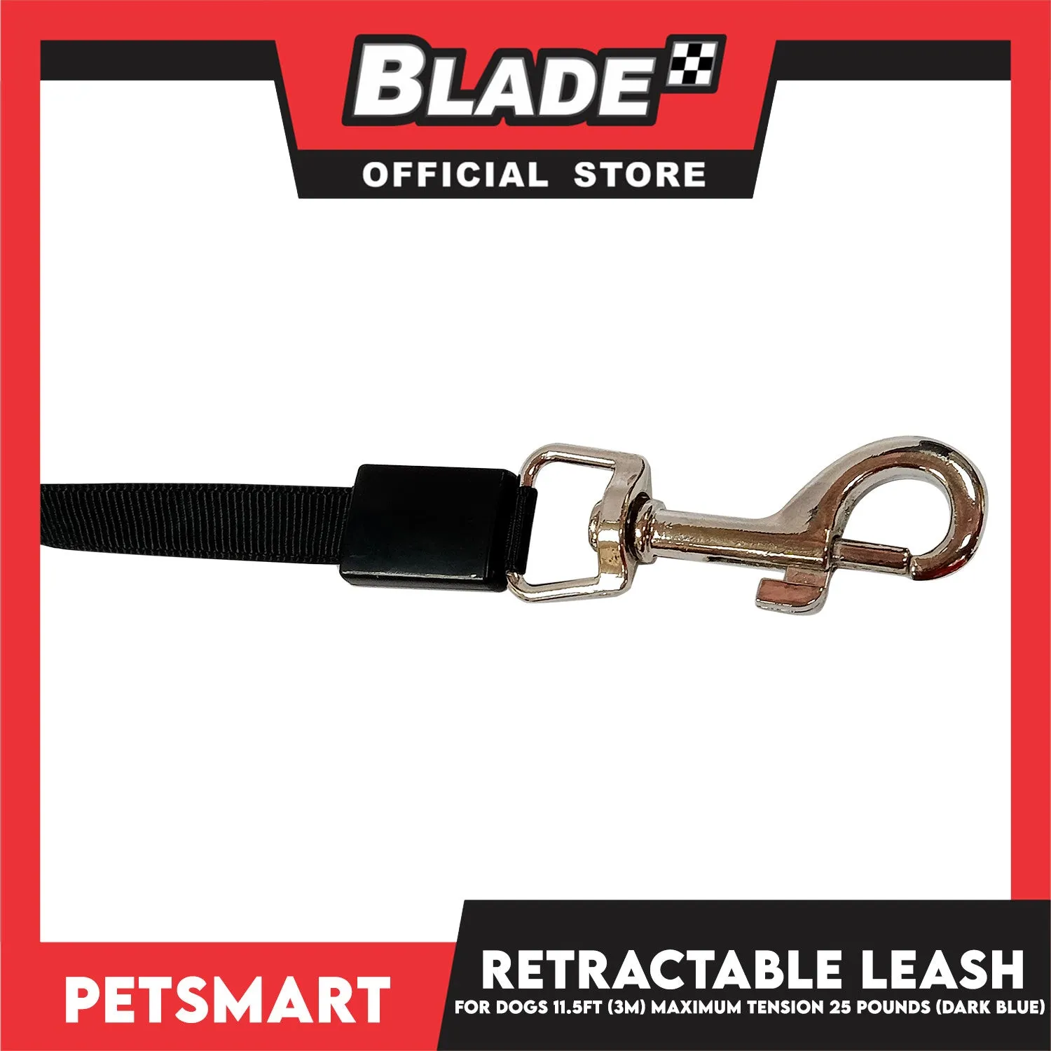 Retractable Leash for Dogs 11.5ft (3M) Maximum Tension 25pounds (Dark Blue)