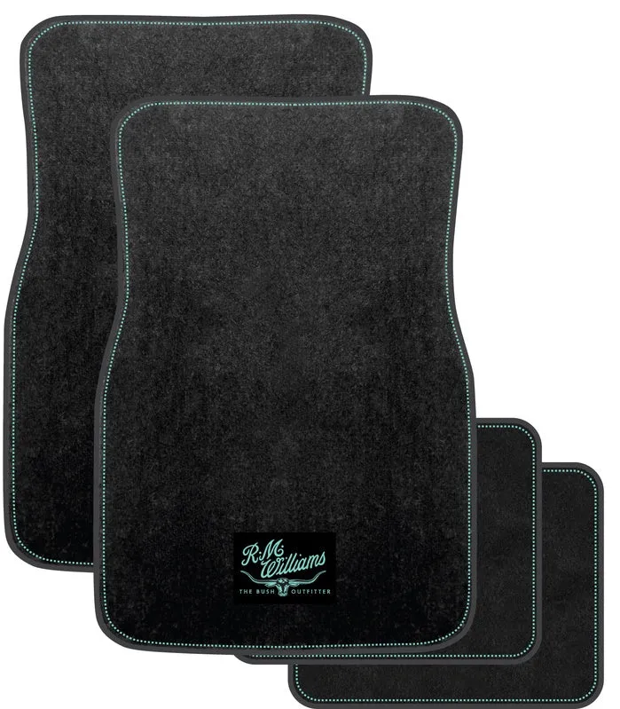 RM Williams Carpet Car Mats Aqua Set of 4