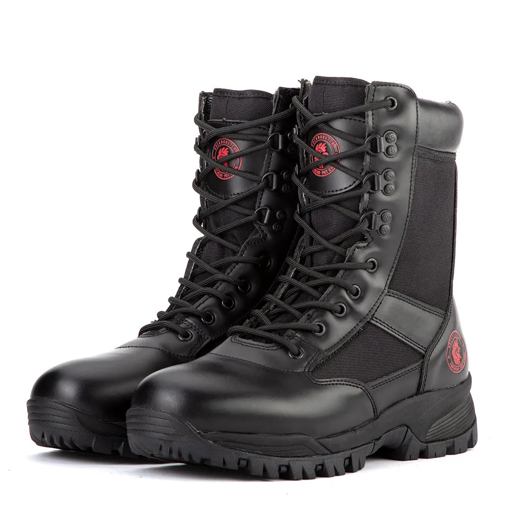 ROCKROOSTER Vega 8 inch Black Action leather Soft Toe Tactical Police Boots AB5317